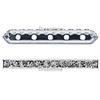 SWAROVSKI 77725 Rondelle Spacer Bars 4 Hole Black Diamond/Gold